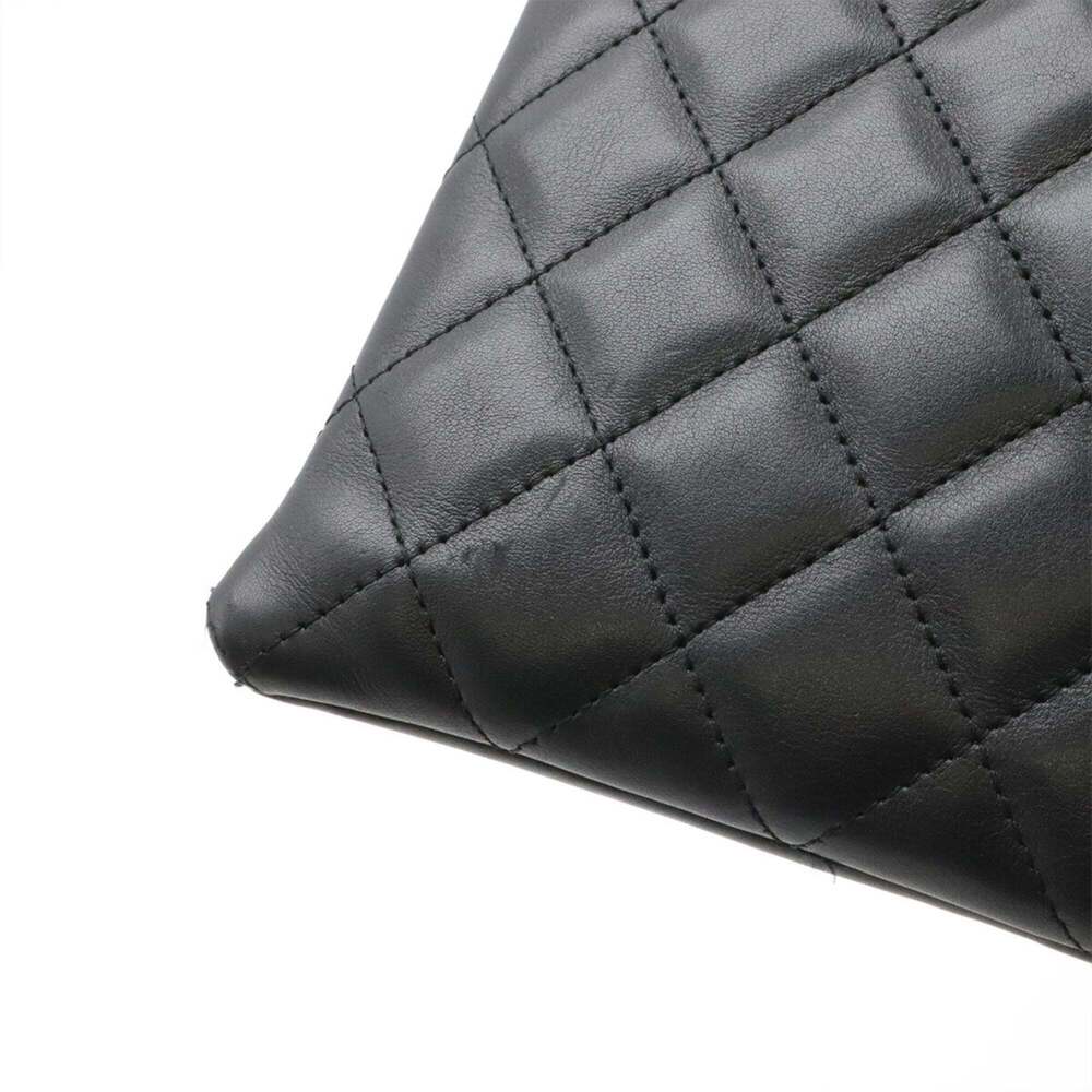CHANEL Black Leather Logo Pochette Shoulder Bag - Picture 5 of 10